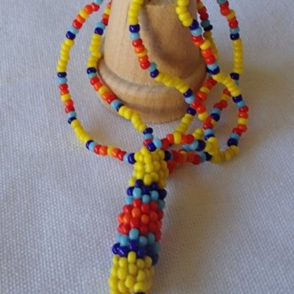 Doll House Miniature Unfinished Colorful Seed Bead Plant Hanger + Wood Pot DIY - Picture 7 of 12